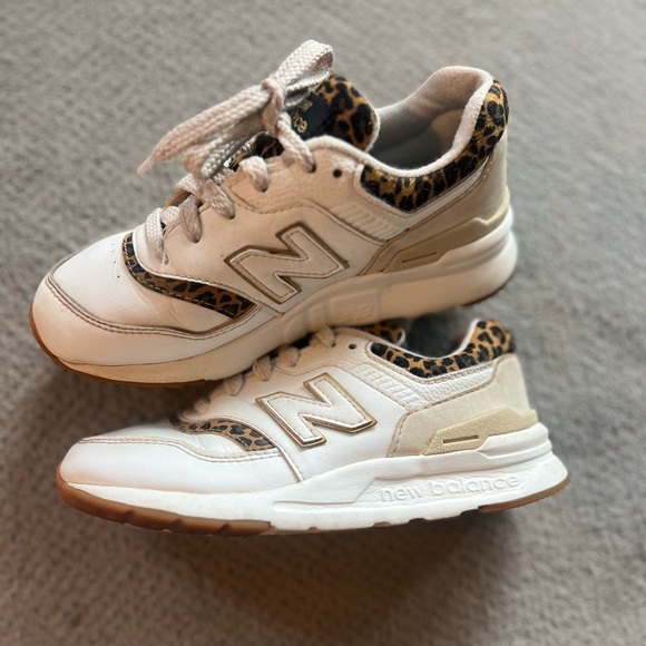 athletic shoes new balance cw997hcj sneakers white leopard